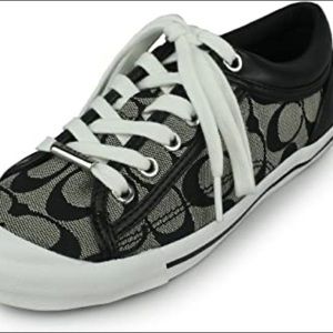 COACH Francesca Logo Sneakers Tennis Shoes Gray 10